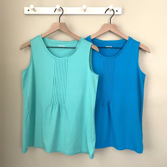 Lands' End Pintuck Tank Tops (set of two) - Picture 1 of 7